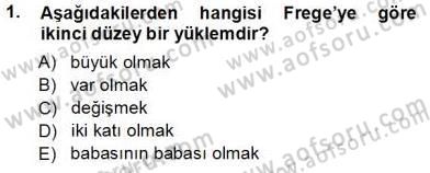 Dil Felsefesi Dersi Ara Sınavı Deneme Sınav Soruları 1. Soru