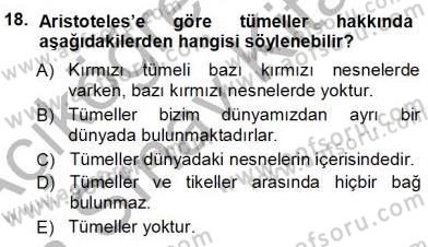 Dil Felsefesi Dersi Ara Sınavı Deneme Sınav Soruları 18. Soru