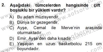 Dil Felsefesi Dersi Ara Sınavı Deneme Sınav Soruları 2. Soru