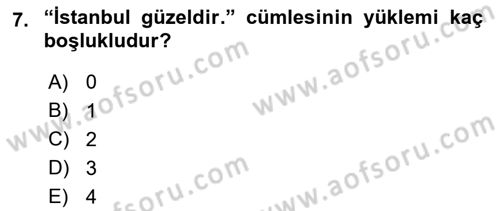 Dil Felsefesi Dersi 2021 - 2022 Yılı (Vize) Ara Sınav Soruları 7. Soru