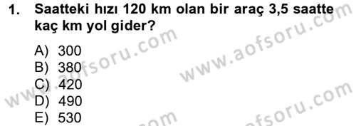Finans Matematiği Dersi 2014 - 2015 Yılı Tek Ders Sınav Soruları 1. Soru