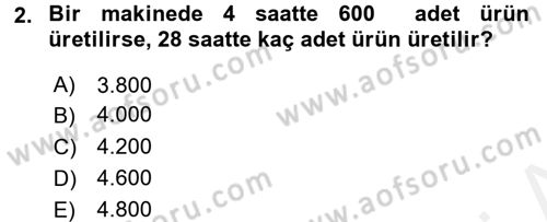 Finans Matematiği Dersi 2017 - 2018 Yılı 3 Ders Sınav Soruları 2. Soru
