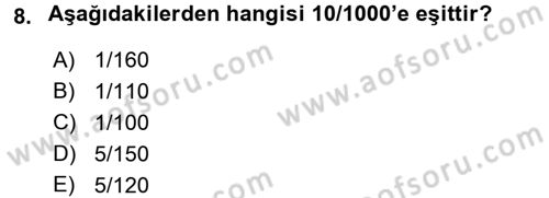 Finans Matematiği Dersi 2017 - 2018 Yılı (Vize) Ara Sınav Soruları 8. Soru