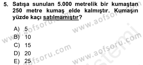 Finans Matematiği Dersi 2018 - 2019 Yılı (Vize) Ara Sınav Soruları 5. Soru