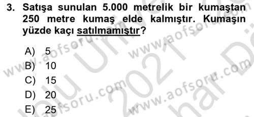 Finans Matematiği Dersi 2021 - 2022 Yılı (Vize) Ara Sınav Soruları 3. Soru