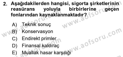 Finansal Kurumlar Dersi 2023 - 2024 Yılı Yaz Okulu Sınav Soruları 2. Soru