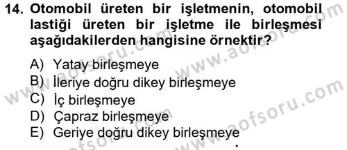 Finansal Yönetim 2 Dersi 2013 - 2014 Yılı (Final) Dönem Sonu Sınav Soruları 14. Soru