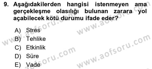 Finansal Yönetim 2 Dersi 2024 - 2025 Yılı (Vize) Ara Sınav Soruları 9. Soru