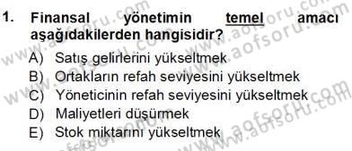 Girişim Finansmanı Dersi 2012 - 2013 Yılı (Vize) Ara Sınav Soruları 1. Soru
