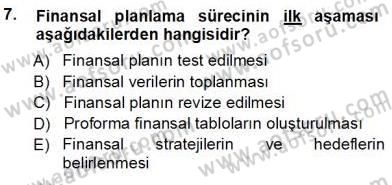 Girişim Finansmanı Dersi 2012 - 2013 Yılı (Vize) Ara Sınav Soruları 7. Soru