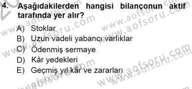 Girişim Finansmanı Dersi 2012 - 2013 Yılı (Final) Dönem Sonu Sınavı 4. Soru