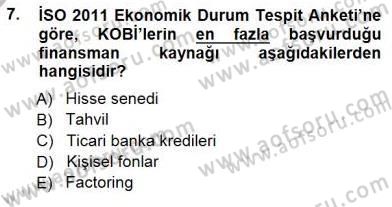 Girişim Finansmanı Dersi 2012 - 2013 Yılı (Final) Dönem Sonu Sınavı 7. Soru