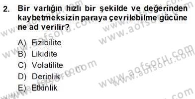 Girişim Finansmanı Dersi 2013 - 2014 Yılı (Vize) Ara Sınavı 2. Soru