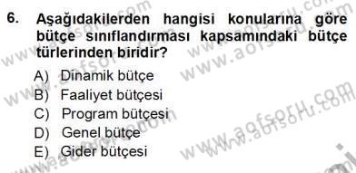 Girişim Finansmanı Dersi 2013 - 2014 Yılı (Vize) Ara Sınav Soruları 6. Soru