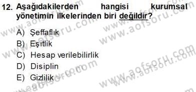 Girişim Finansmanı Dersi 2013 - 2014 Yılı (Final) Dönem Sonu Sınav Soruları 12. Soru