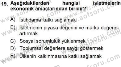 Girişim Finansmanı Dersi 2013 - 2014 Yılı (Final) Dönem Sonu Sınav Soruları 19. Soru