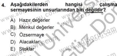 Girişim Finansmanı Dersi 2013 - 2014 Yılı (Final) Dönem Sonu Sınav Soruları 4. Soru