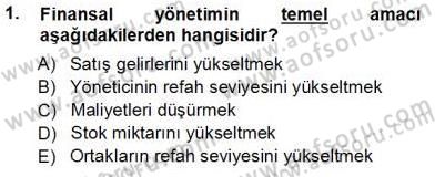 Girişim Finansmanı Dersi 2013 - 2014 Yılı Tek Ders Sınav Soruları 1. Soru