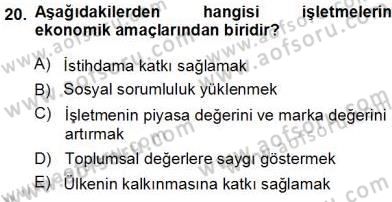 Girişim Finansmanı Dersi 2013 - 2014 Yılı Tek Ders Sınav Soruları 20. Soru