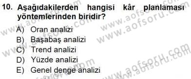 Girişim Finansmanı Dersi 2014 - 2015 Yılı (Vize) Ara Sınav Soruları 10. Soru