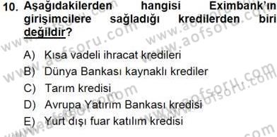 Girişim Finansmanı Dersi 2014 - 2015 Yılı (Final) Dönem Sonu Sınav Soruları 10. Soru
