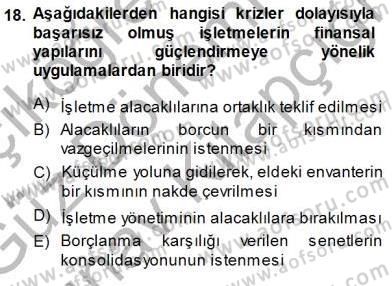 Girişim Finansmanı Dersi 2014 - 2015 Yılı (Final) Dönem Sonu Sınav Soruları 18. Soru