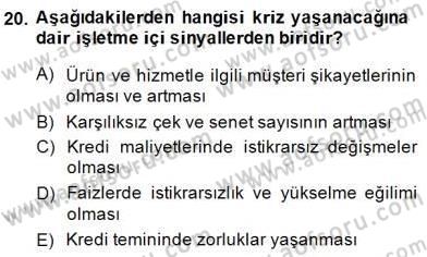 Girişim Finansmanı Dersi 2014 - 2015 Yılı (Final) Dönem Sonu Sınav Soruları 20. Soru