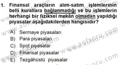 Girişim Finansmanı Dersi 2015 - 2016 Yılı (Vize) Ara Sınav Soruları 1. Soru