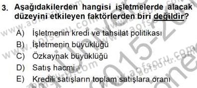 Girişim Finansmanı Dersi 2015 - 2016 Yılı (Final) Dönem Sonu Sınav Soruları 3. Soru