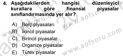 Girişim Finansmanı Dersi 2016 - 2017 Yılı (Vize) Ara Sınav Soruları 4. Soru