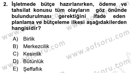 Girişim Finansmanı Dersi 2016 - 2017 Yılı (Final) Dönem Sonu Sınav Soruları 2. Soru
