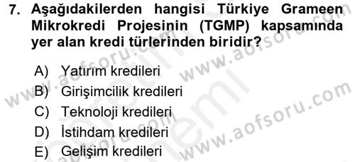 Girişim Finansmanı Dersi 2017 - 2018 Yılı (Final) Dönem Sonu Sınav Soruları 7. Soru