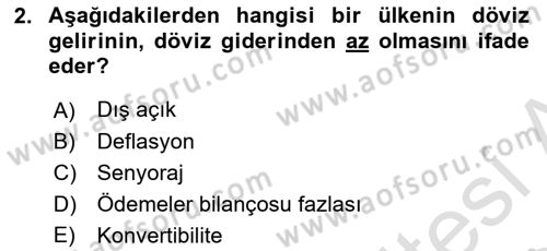 Girişim Finansmanı Dersi 2019 - 2020 Yılı (Vize) Ara Sınav Soruları 2. Soru
