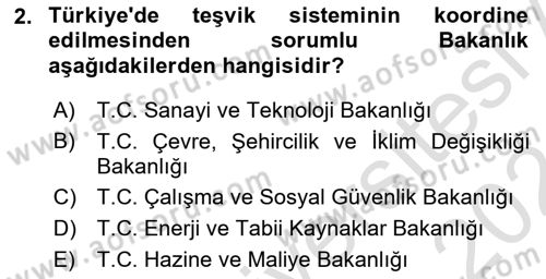 Girişim Finansmanı Dersi 2023 - 2024 Yılı (Vize) Ara Sınav Soruları 2. Soru