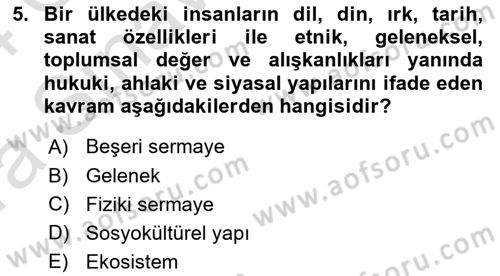 Girişim Finansmanı Dersi 2023 - 2024 Yılı (Vize) Ara Sınav Soruları 5. Soru