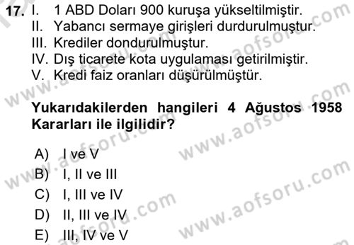 Girişim Finansmanı Dersi 2023 - 2024 Yılı (Final) Dönem Sonu Sınav Soruları 17. Soru