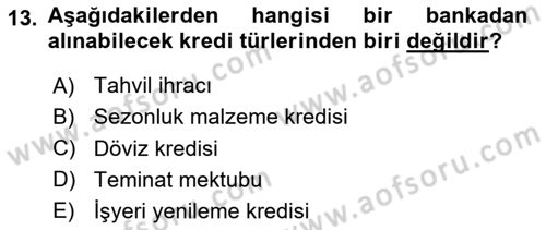 Girişim Finansmanı Dersi 2024 - 2025 Yılı (Final) Dönem Sonu Sınav Soruları 13. Soru