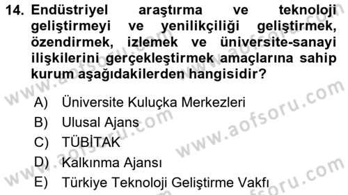 Girişim Finansmanı Dersi 2024 - 2025 Yılı (Final) Dönem Sonu Sınav Soruları 14. Soru