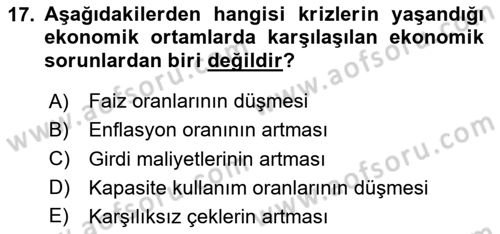 Girişim Finansmanı Dersi 2024 - 2025 Yılı (Final) Dönem Sonu Sınav Soruları 17. Soru