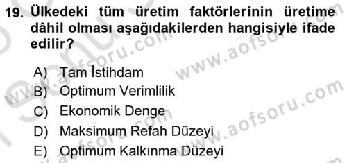 Girişim Finansmanı Dersi 2024 - 2025 Yılı (Final) Dönem Sonu Sınav Soruları 19. Soru