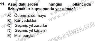 Spor Finansmanı Dersi Ara Sınavı Deneme Sınav Soruları 11. Soru