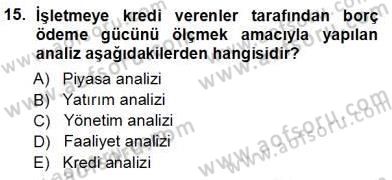 Spor Finansmanı Dersi Ara Sınavı Deneme Sınav Soruları 15. Soru