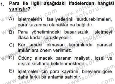 Spor Finansmanı Dersi Ara Sınavı Deneme Sınav Soruları 1. Soru