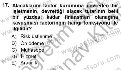 Spor Finansmanı Dersi Ara Sınavı Deneme Sınav Soruları 17. Soru