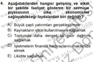 Spor Finansmanı Dersi 2013 - 2014 Yılı (Final) Dönem Sonu Sınav Soruları 4. Soru