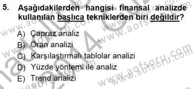 Spor Finansmanı Dersi 2013 - 2014 Yılı (Final) Dönem Sonu Sınav Soruları 5. Soru