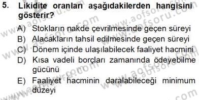 Spor Finansmanı Dersi 2013 - 2014 Yılı Tek Ders Sınav Soruları 5. Soru
