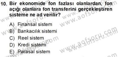 Spor Finansmanı Dersi Ara Sınavı Deneme Sınav Soruları 10. Soru