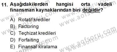 Spor Finansmanı Dersi 2014 - 2015 Yılı (Vize) Ara Sınav Soruları 11. Soru