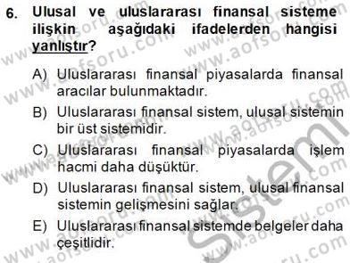 Spor Finansmanı Dersi Ara Sınavı Deneme Sınav Soruları 6. Soru
